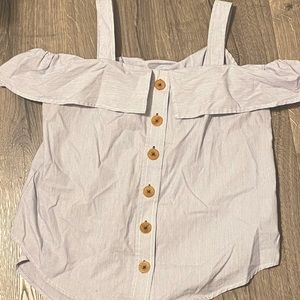 Off the shoulder striped blouse from Maeve!